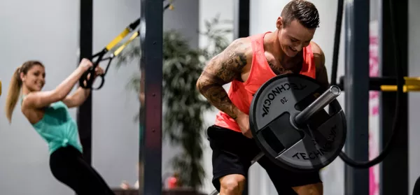Young man at the gym
