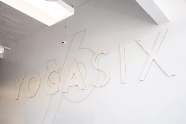 YogaSix Logo in-studio
