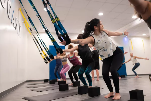 YogaSix TRX class